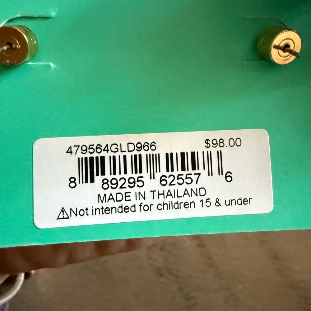 Kurt Geiger Gold Earrings with Opal and Rainbow Stones - Picture 2 of 3